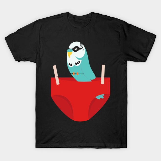 Budgie and swimmers sticker T-Shirt by creativemonsoon